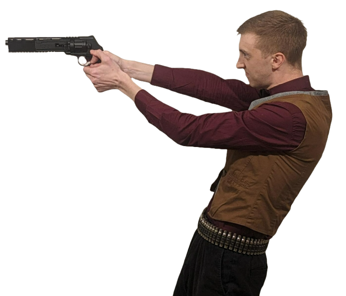 Profile Holding Gun